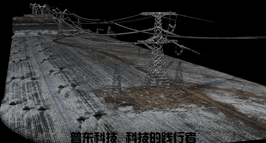 大落差、山区弱网、雪后低温环境|禅思 L2 复杂场景实测(图13) 雪后某 500kV 输电线路建模效果